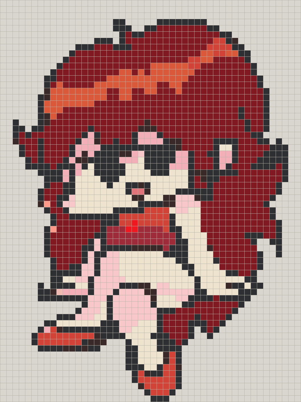 FNF Girlfriend Perler bead pattern