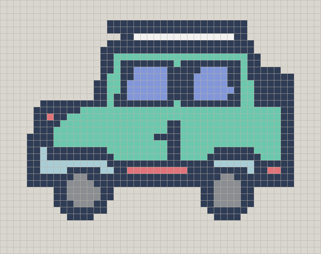 Off-Road Jeep Perler bead pattern preview